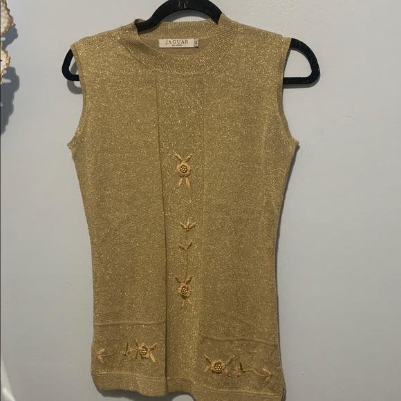 Jaguar beautiful detailed gold top size medium - Picture 2 of 7